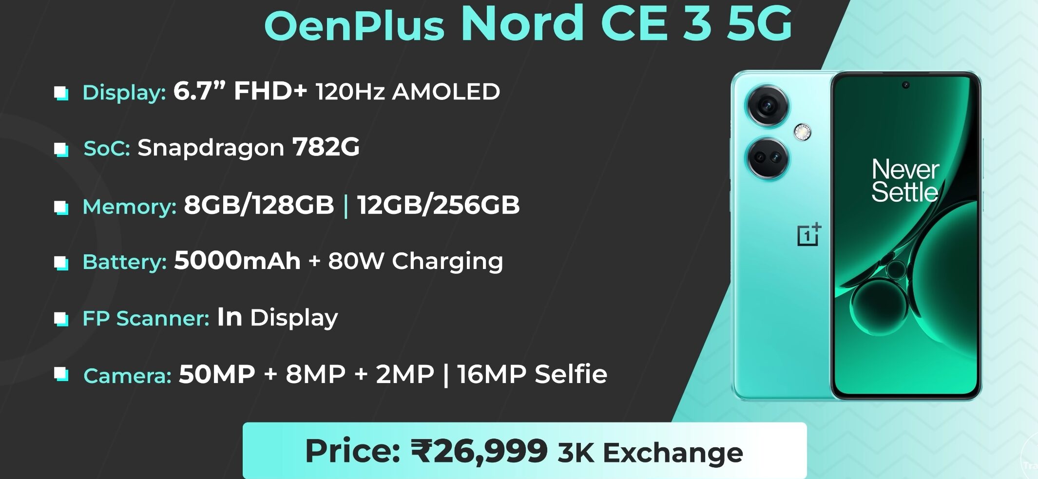 You get Realme GT Neo 3 under 25k  for a price of Indian Rs 23,999.